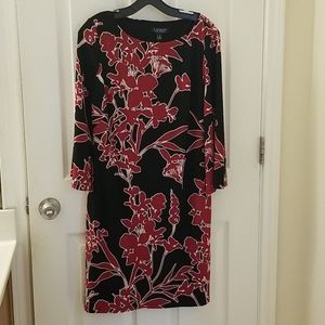 Ralph lauren blk/red/cr dress